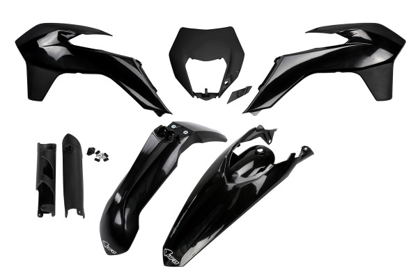 Full Plastic Kit black for Ktm EXC 125 - EXC 200 - EXC 250 - EXC-F 250 - EXC 300 - EXC-F 350 - EXC-F 450 - EXC-F 500